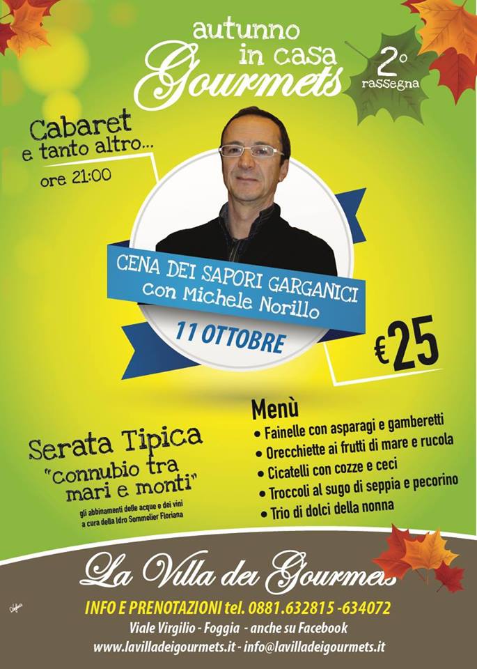 Autunno in casa Gourmets con Michele Norillo