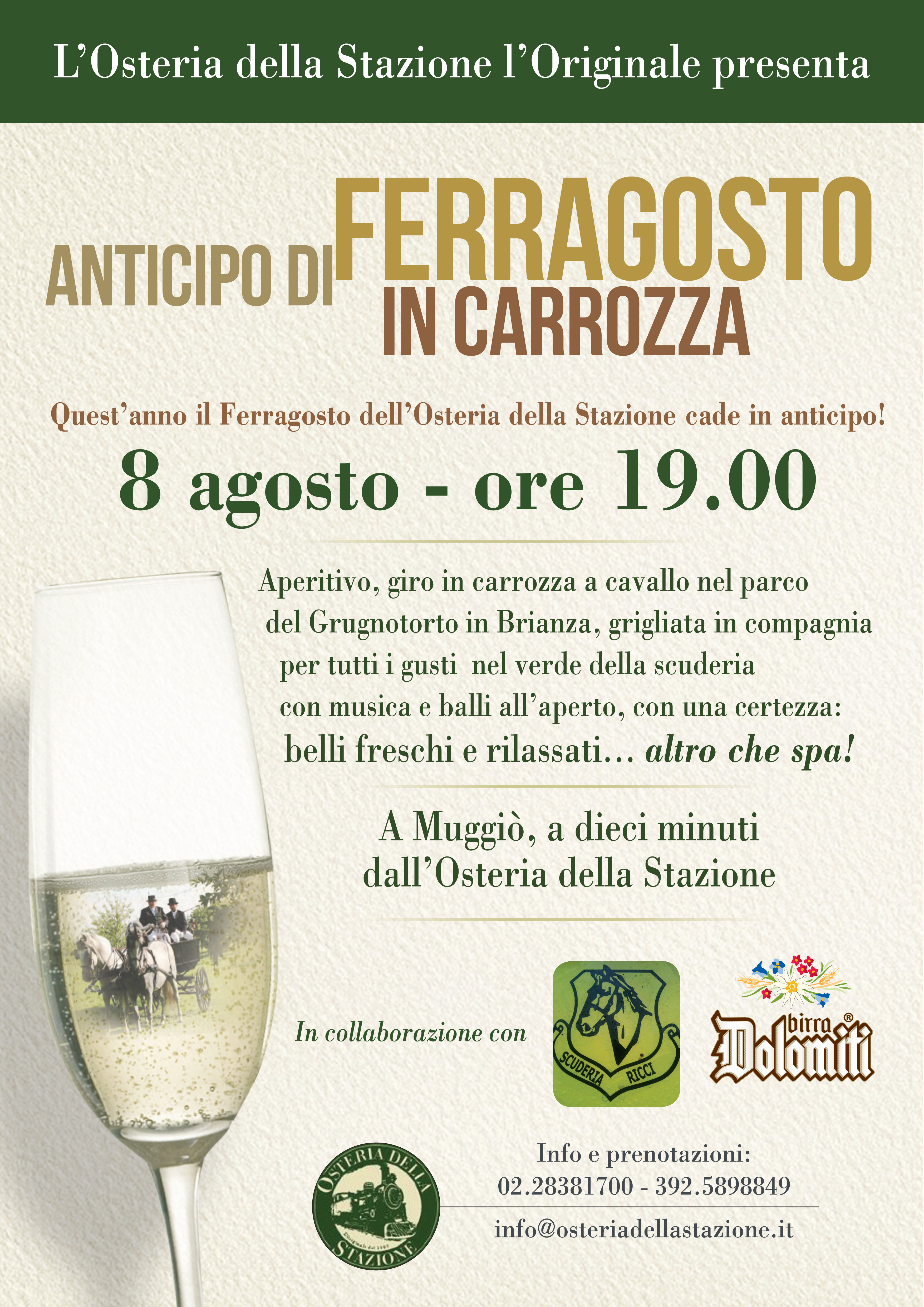 ANTICIPO DI FERRAGOSTO IN CARROZZA