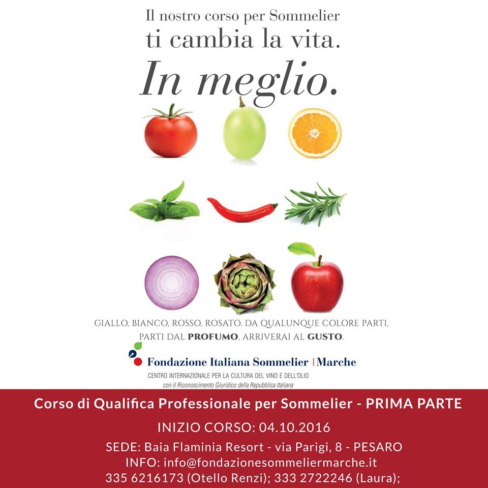 Ultimi posti per il corso Sommelier della fondazione FIS Marche