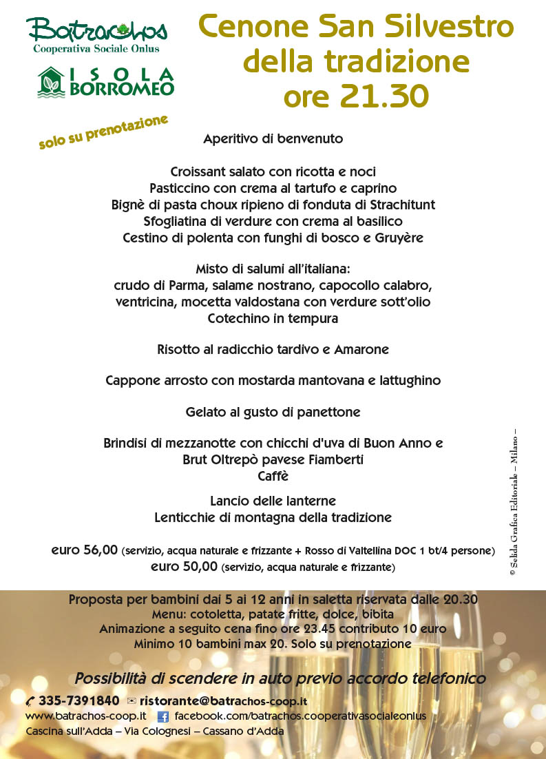 Cenone di San Silvestro alla Cascina Isola Borromeo