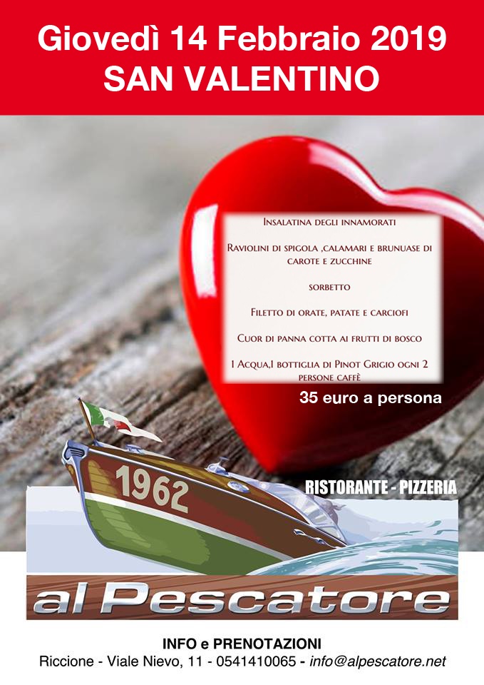 san valentino 2019 al pescatore riccione