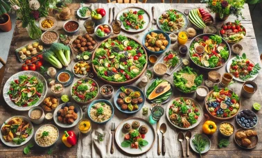 Tavola imbandita con Alimenti Planted based