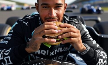 Neat Burger Hamilton che mangia hamburger vegano
