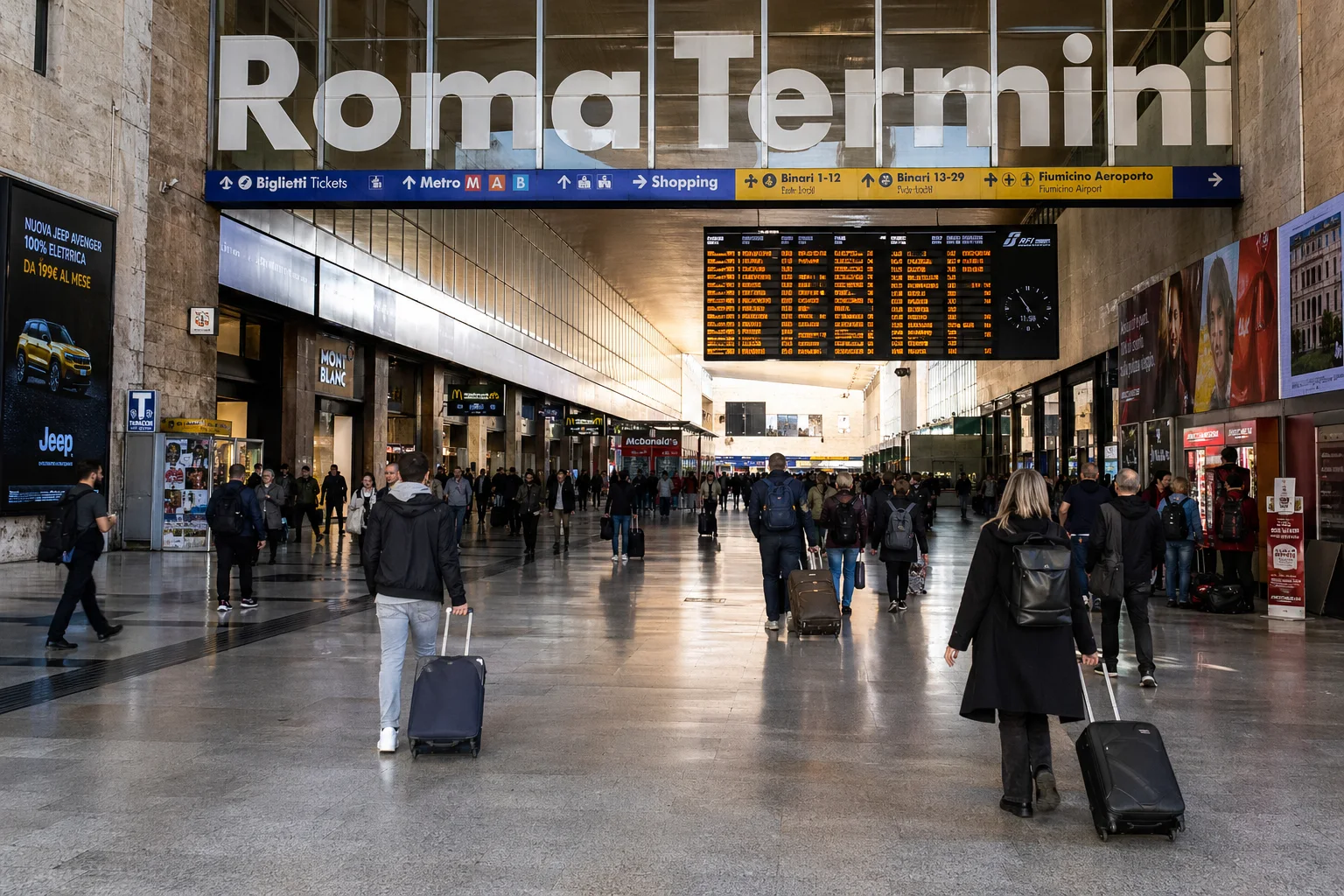 Partenze da Roma Termini - consigli
